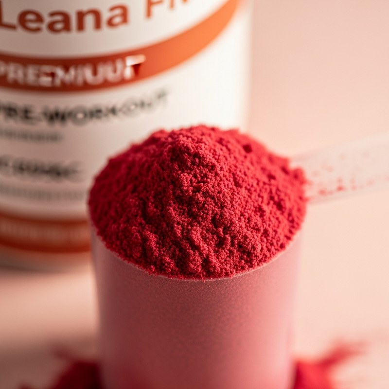 Pre-Workout Booster Framboise — 520g booster entraînement Leana Fit